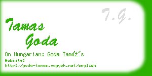 tamas goda business card